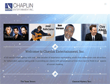 Tablet Screenshot of chaplinentertainment.com